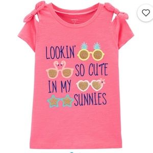 BNWT Carter’s Shirt Sleeve Shirt w/ Arm Bow Detail